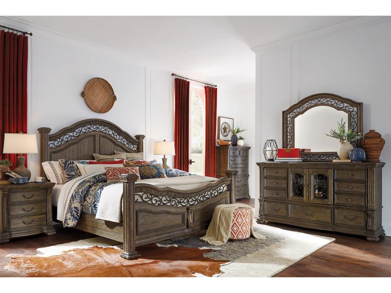 Durango - Complete King Sleigh Upholstered Bed