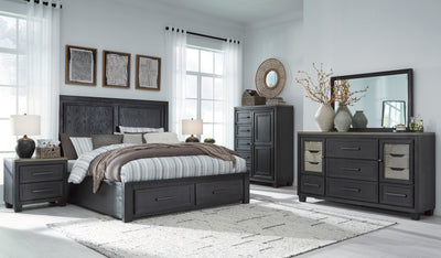 Foyland Queen Panel Storage Bed