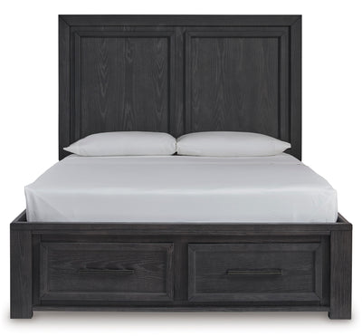 Foyland King Panel Storage Bed