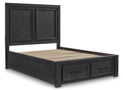 Foyland King Panel Storage Bed