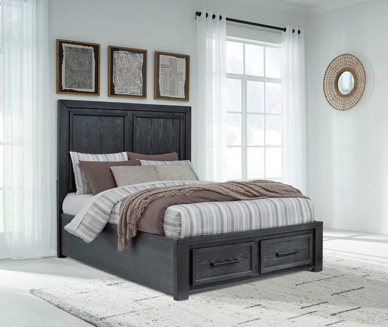 Foyland King Panel Storage Bed