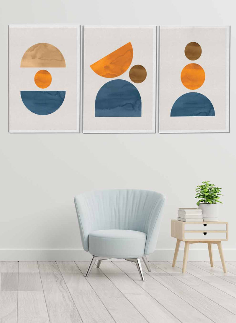 Trendy Circles And Shapes Paintings(set of 3)