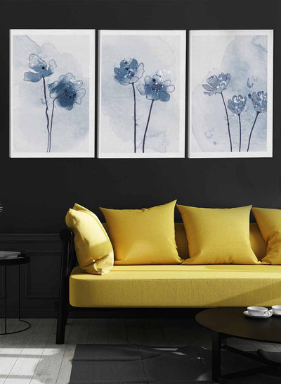 Wildflower Abstract Paintings(set of 3)