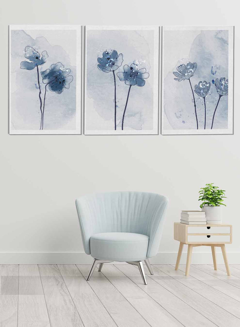 Wildflower Abstract Paintings(set of 3)