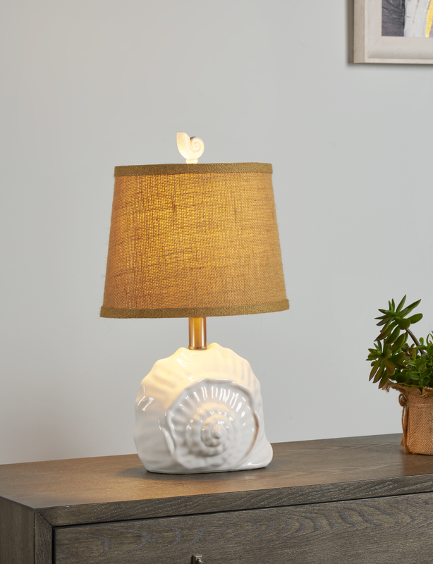 White Shell Table Lamp