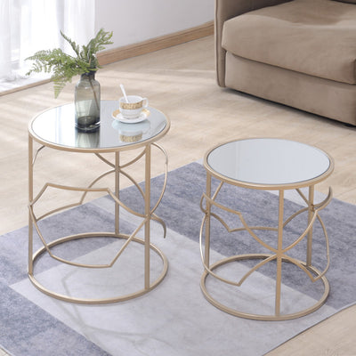 Circle Mirror Table Set of 2