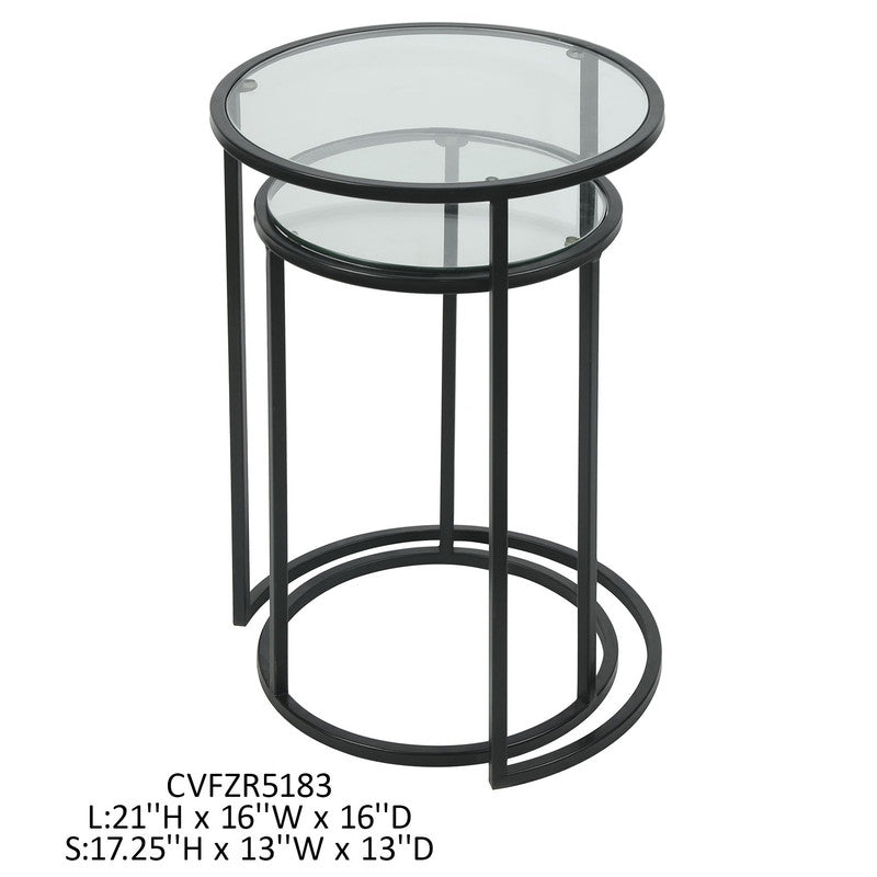 Black S/2 nesting tables