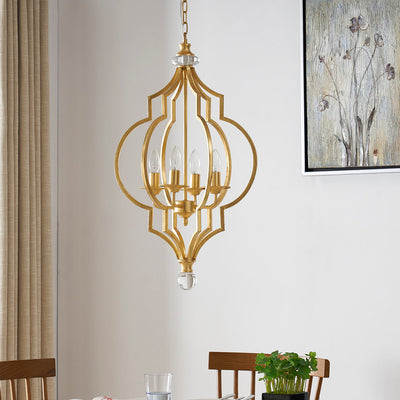 Gold Arc Foil Finish Pendant Lamp