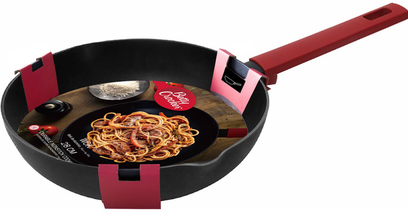 Betty Crocker Forged Aluminum Wok (28CM-Thickness 2.8MM)