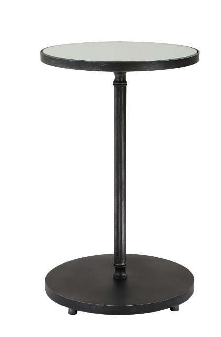 Henzler 35 W x 58 H x 35 D Round Accent Table with Mirror Top