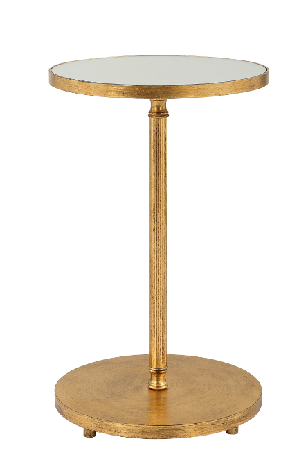 Henzler 35 W x 58 H x 35 D Round Accent Table with Mirror Top