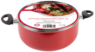 Betty Crocker Teflon Casserole & Lid (26CM-Thickness 2.5MM)