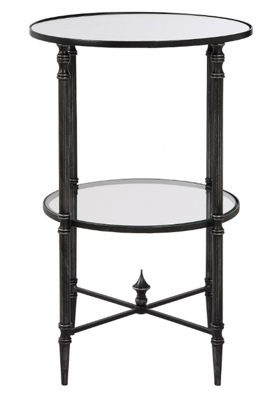 Henzler 40 W x 63 H x 40 D Round Accent Table with Mirror Top