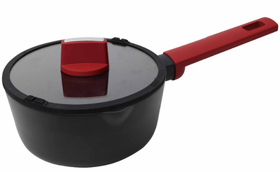 Betty Crocker Forged Aluminum Sauce Pan & Lid (20CM-Thickness 2.8MM)