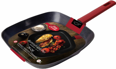 Betty Crocker Forged Aluminum Grill Pan (26CM-Thickness 2.8MM)