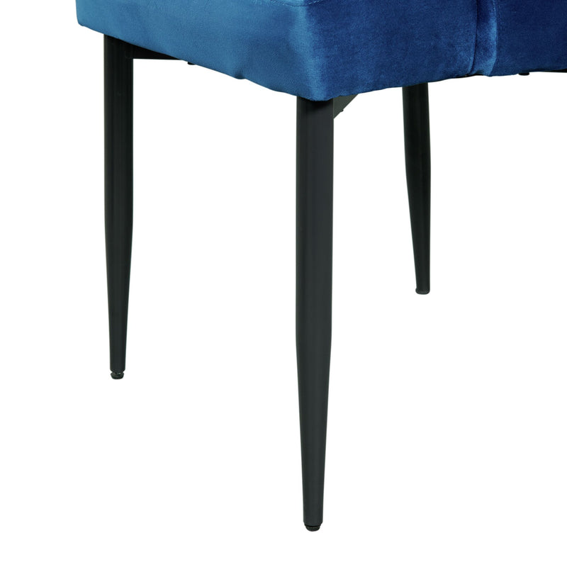 Celeste Dining Side Chair w/Blue Fabric (2 Per Carton)