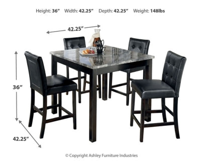 Maysville Counter Height Dining Table and Bar Stools (Set of 5)