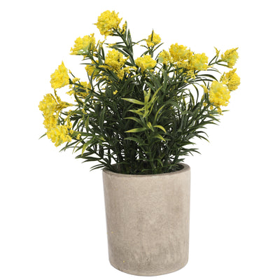 Potted Artificial Small Yellow Flowers 25CM