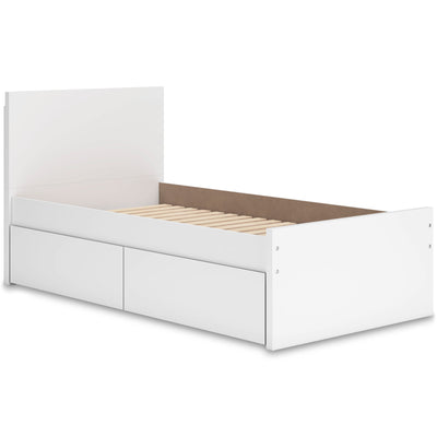 Onita Twin Panel Platform Bed with 1 Side Storage