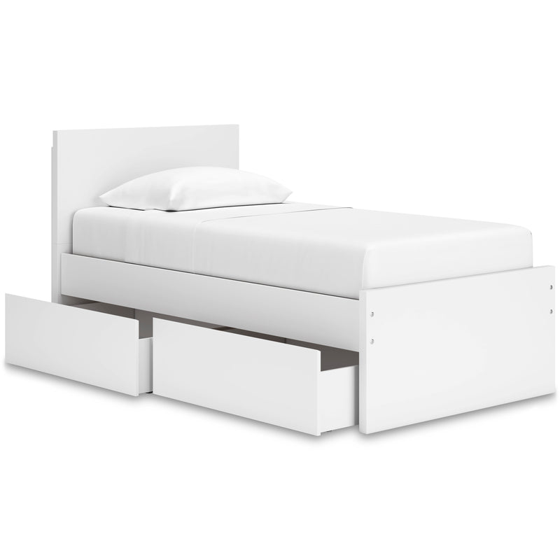 Onita Twin Panel Platform Bed with 1 Side Storage