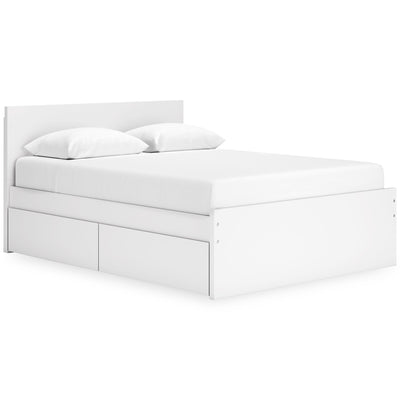 Onita Full Panel Platform Bed with 1 Side Storage