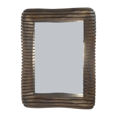 41X30 KENSINGTON SLATTED WOOD MIRROR, BROWN