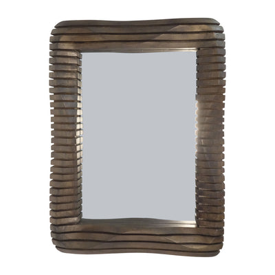 41X30 KENSINGTON SLATTED WOOD MIRROR, BROWN