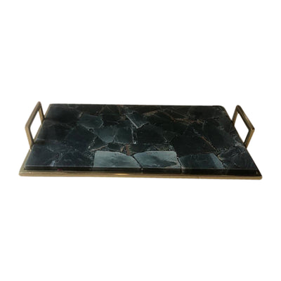 23 TIMOR GREEN LARGE AGATE TRAY