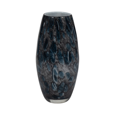 9 AMALDA MEDIUM BLUE GLASS VASE