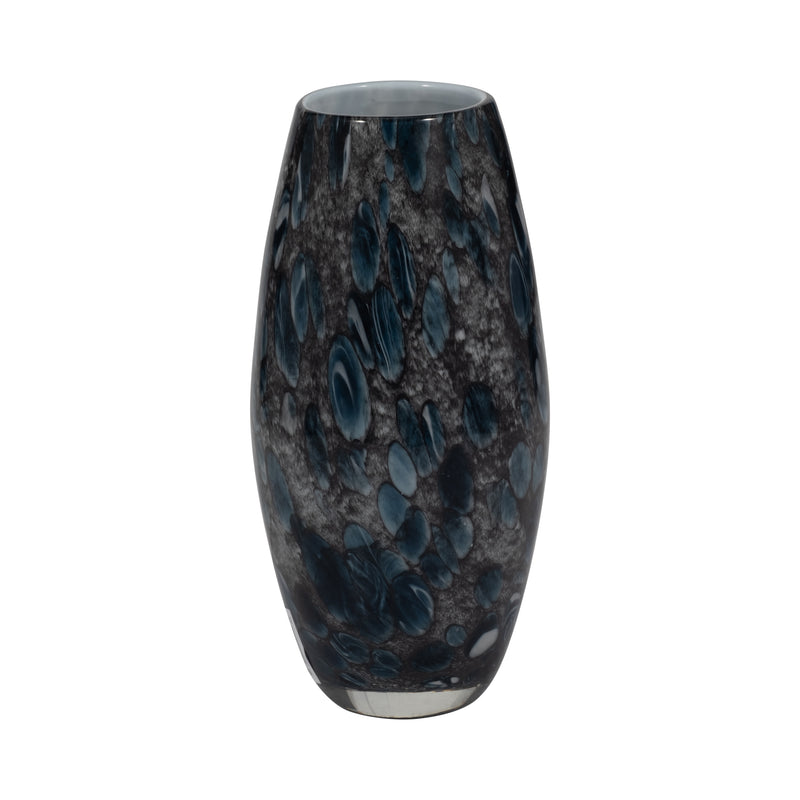 9 AMALDA MEDIUM BLUE GLASS VASE