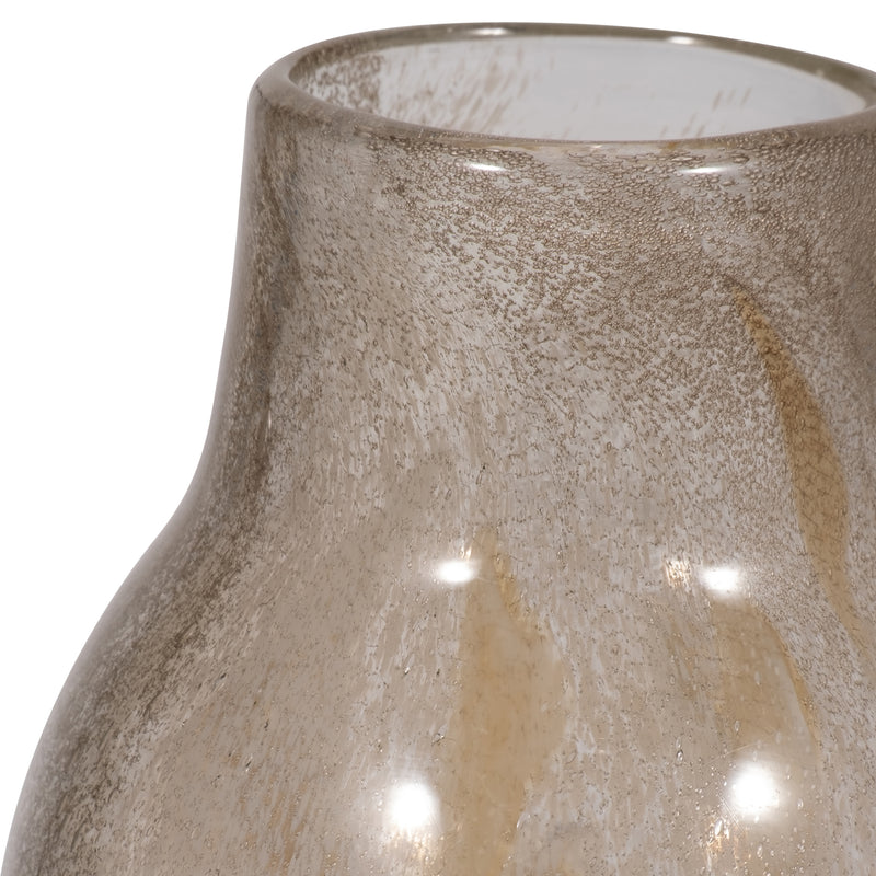 13 FOLEY SMALL NATURAL GLASS VASE