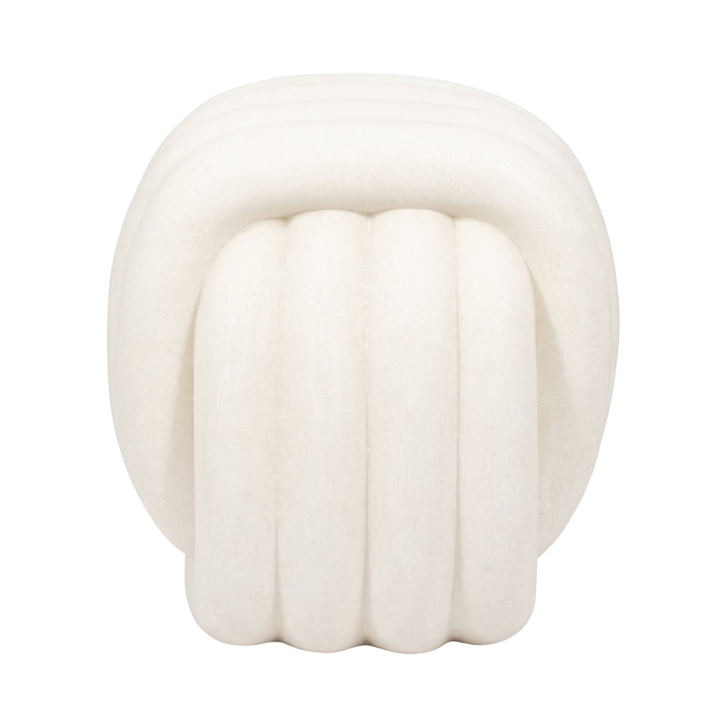 18 HUZZAH QUARTZ RESIN STOOL, WHITE