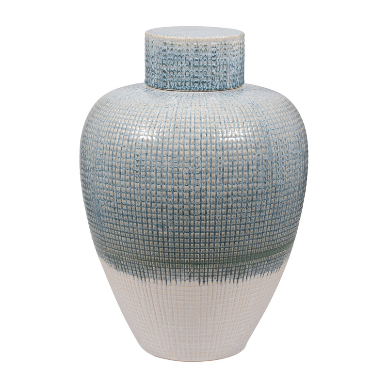 20 KASHION LARGE BLUE LIDDED JAR