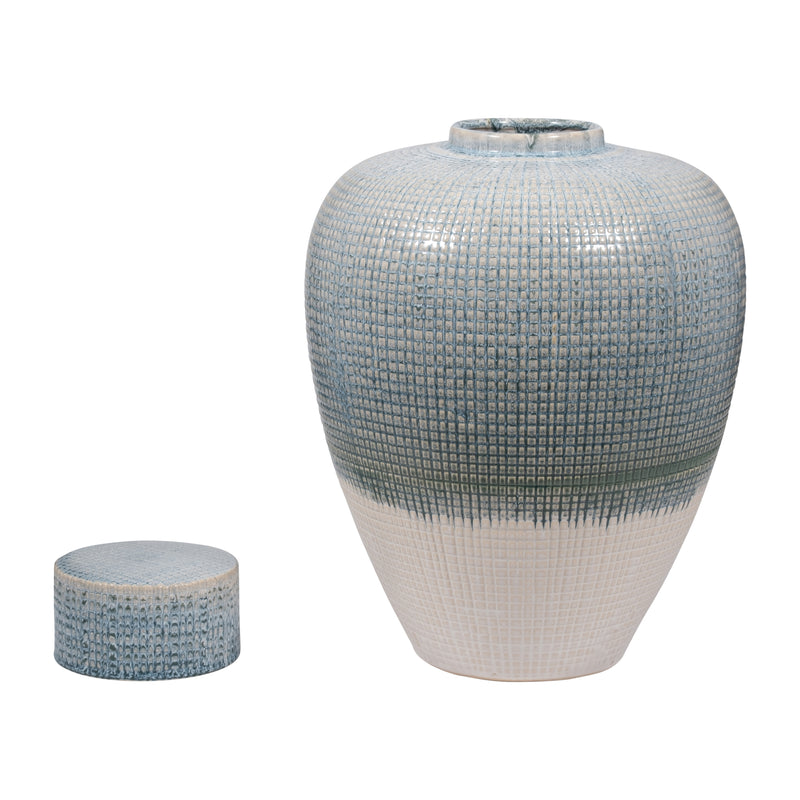 20 KASHION LARGE BLUE LIDDED JAR