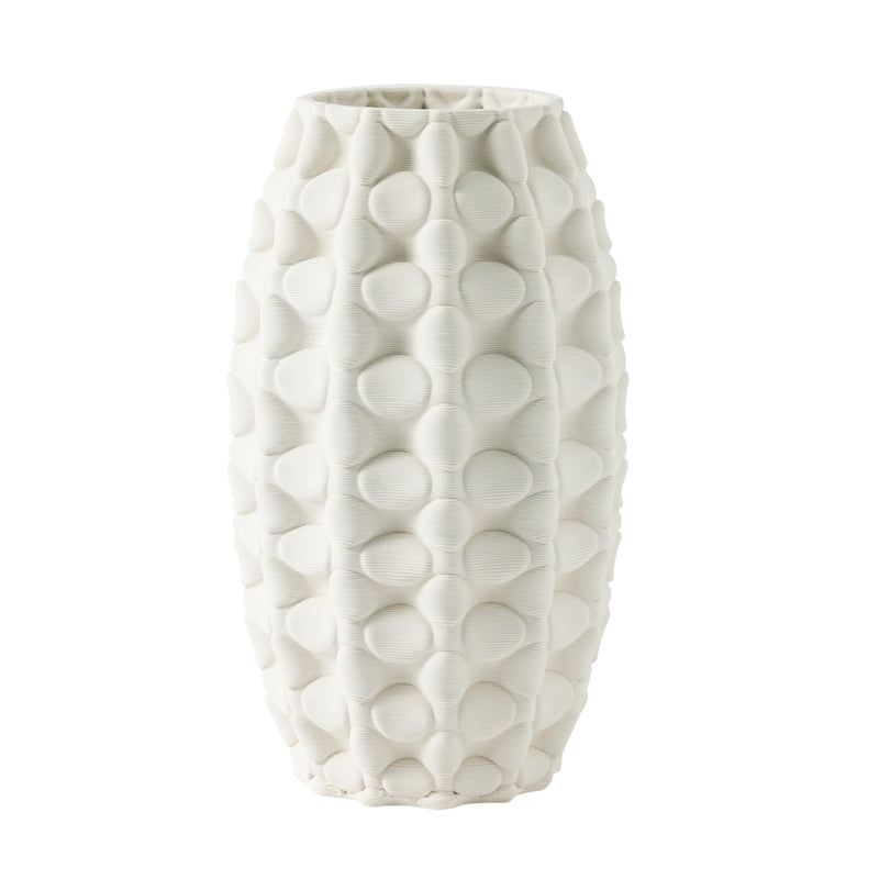 12 ALEXANDER 3D PRINTED VASE, IVORY/BEIGE