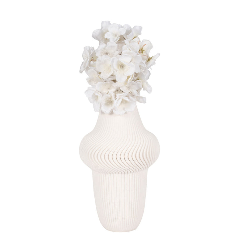 10 ANTILLES 3D PRINTED VASE, IVORY/BEIGE