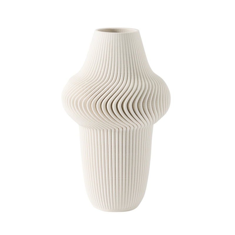 10 ANTILLES 3D PRINTED VASE, IVORY/BEIGE