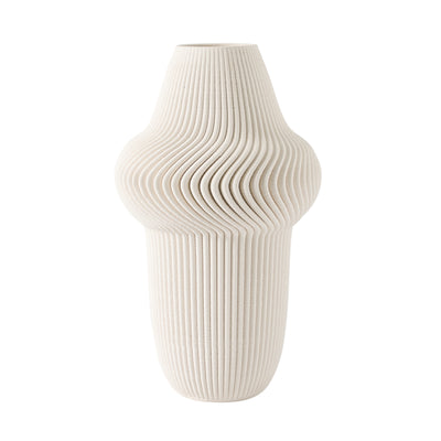 14 ANTILLES 3D PRINTED VASE, IVORY/BEIGE