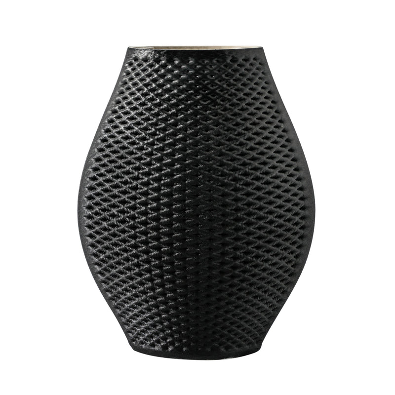 15 FERNANDO 3D PRINTED VASE, BLACK