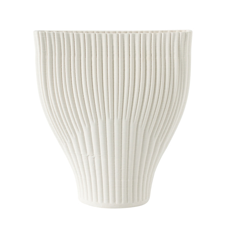 9 BELLO 3D PRINTED VASE, IVORY/BEIGE