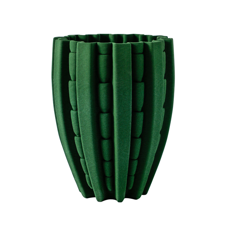 11 LAKELAND 3D PRINTED VASE, GREEN