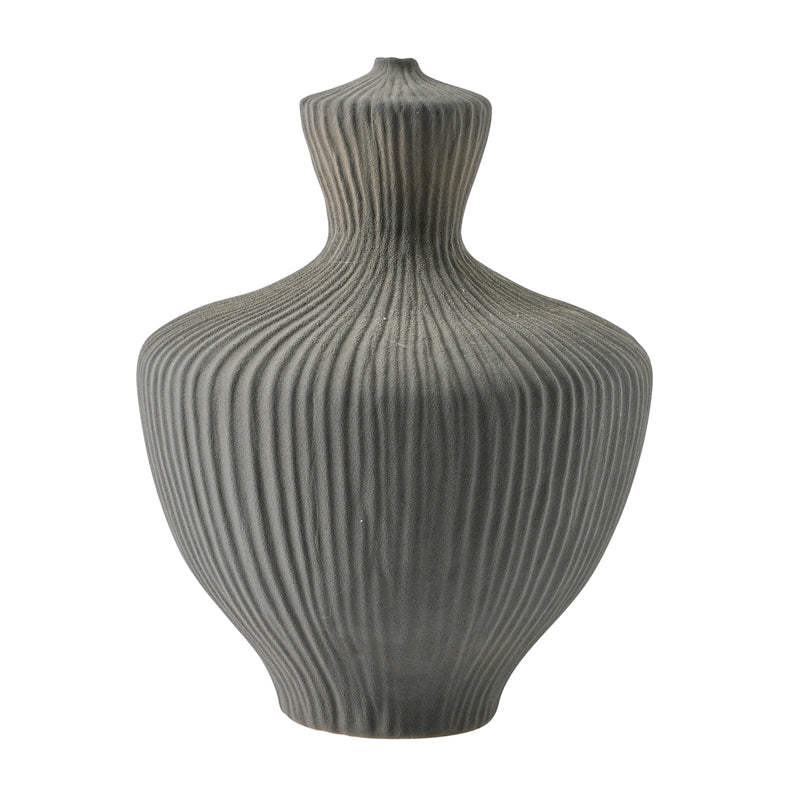 13 LOMBOK LARGE VASE, GRAY