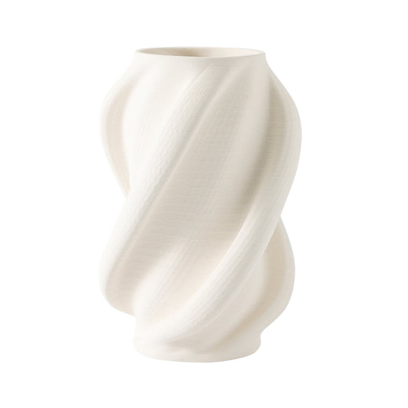 12 MURANO 3D PRINTED SMALL VASE, WHITE