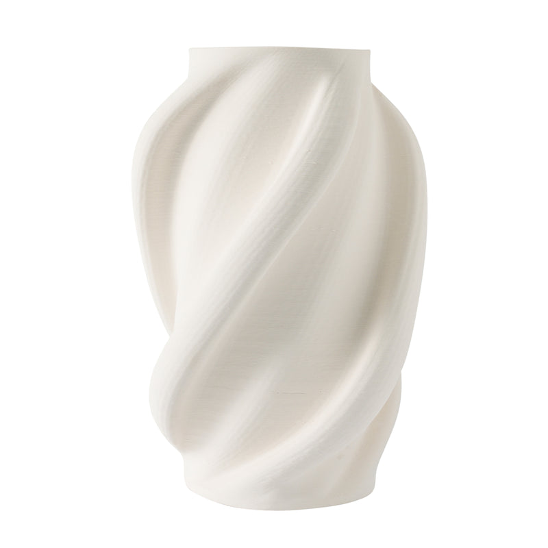 15 MURANO 3D PRINTED LARGE VASE, WHITE