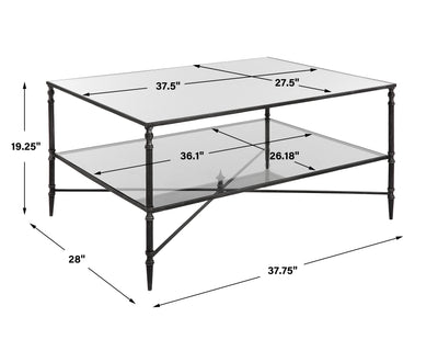 Uttermost Henzler Mirrored Steel Coffee Table