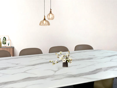 Oval Marble Dining Table -8 Persons