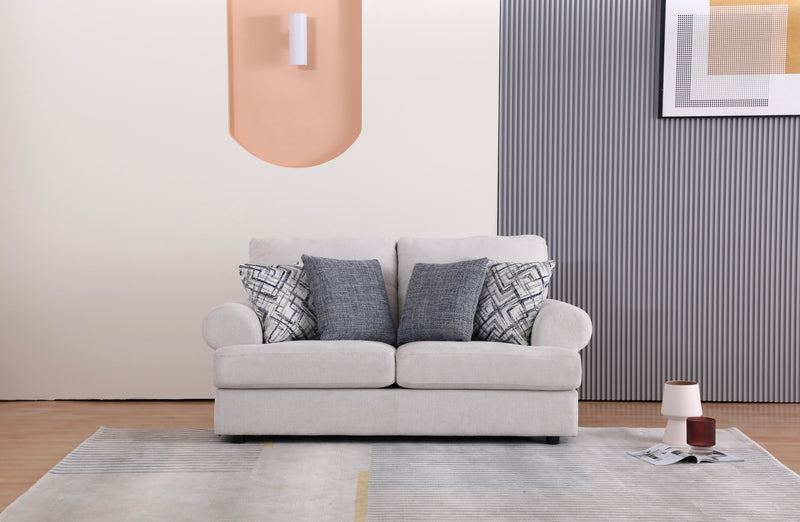 Elegant Off-White Loveseat (176cm)