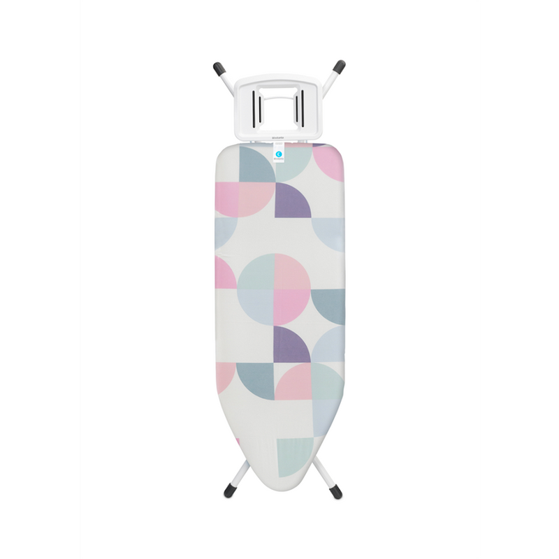 Brabantia Ironing Board C, 124 x 45 cm w Steam Iron Rest Abstract Leaves