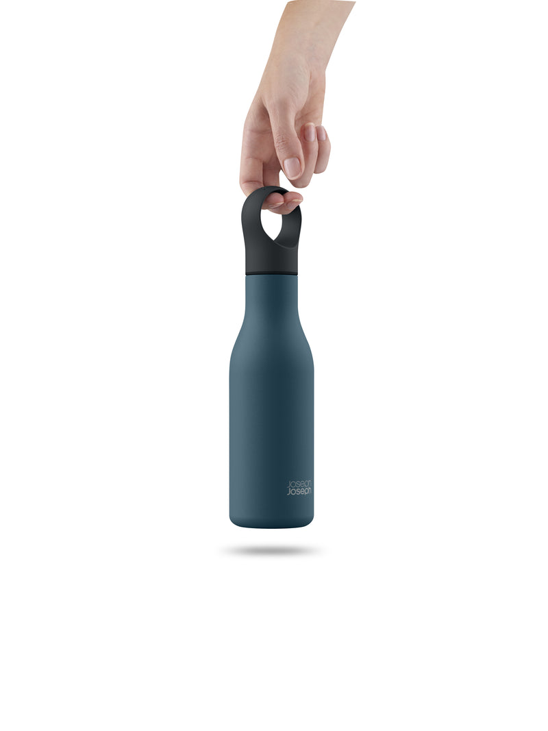 Joseph Joseph Loop™ 500ml Stainless-steel Vacuum Insulated Water Bottle Blue