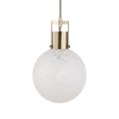 Uttermost Huch 1 Light White Glass Pendant